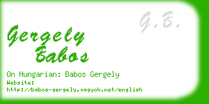 gergely babos business card